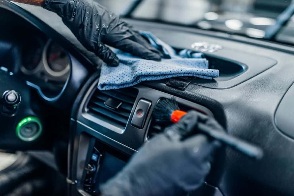 Experienced car detailer providing meticulous interior cleaning services in Carlisle.